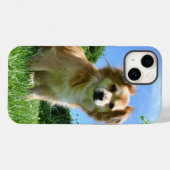 Süßer Welpe im Garten Foto Case-Mate iPhone Hülle (Rückseite (Horizontal))