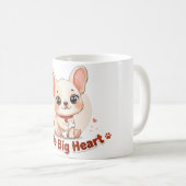 Süßer Welpe, kleines großes Herz Kaffeetasse (VorderseiteRechts)