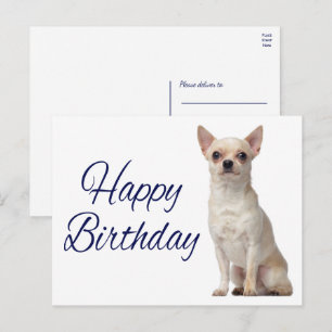 Süßer Welpe Lustiger Chihuahua Geburtstag Postkar Postkarte