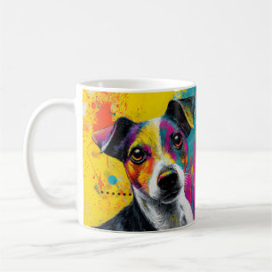 Süßer Welpe Lustiger Hund Mixed Media Tier Haustie Kaffeetasse
