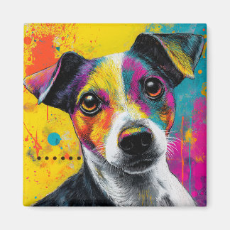 Süßer Welpe Lustiger Hund Mixed Media Tier Haustie Magnet