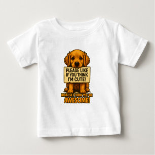 Süßer Welpe, lustiger Hunde-Liebhaber-Spruch Baby T-shirt