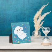Süßer Welpe mit Blumen Fotoplatte (InSitu)