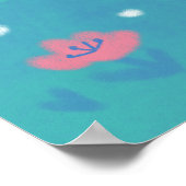 Süßer Welpe mit Blumen Poster (Ecke)