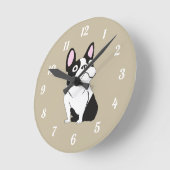 Süßer Welpe Runde Wanduhr (Winkel)