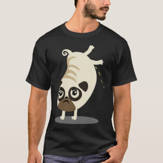 Süßer Welpe: süßer Welpe pinkelt Cartoon-Design T-Shirt