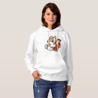 Süßer Welpe umarmt Limonadenflasche Hoodie