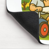 Süßer Welpe und Kind Spielzeit Mousepad (Ecke)