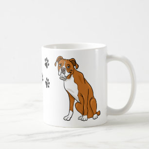 Süßer Welpen-Cartoon-Boxer-Hund Kaffeetasse