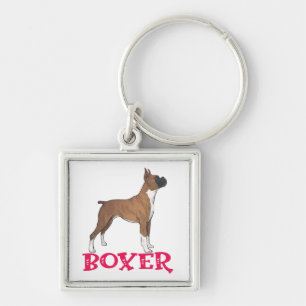 Süßer Welpen Cartoon Hund Liebhaber Boxer Schlüsselanhänger