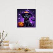 Süßer Welpen-Hexenhut Halloween 🐶 Poster (Küche)