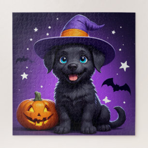 Süßer Welpen-Hexenhut Halloween 🐶 Puzzle