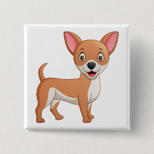 Süßer Welpen-Hund-Liebhaber-Cartoon-Chihuahua Button