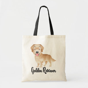 Süßer Welpen-Hund-Liebhaber Cartoon Golden Retriev Tragetasche