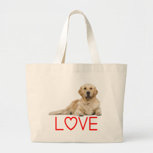 Süßer Welpen-Hund Liebhaber Geschenk Golden Retrie Jumbo Stoffbeutel