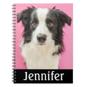 Süßer Welpenhund Liebhaber Border Collie Notizblock