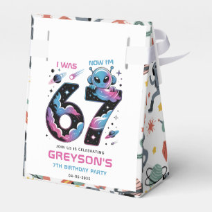 Süßer Weltraum 7. Geburtstag   Sechs und Sieben Ja Geschenkschachtel
