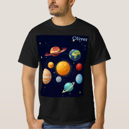 Süßer Weltraum Äußeres Sonnensystem Personalisiert T-Shirt