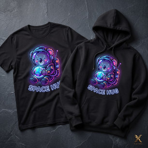 Süßer Weltraum-Koala-Astronaut leuchtende Galaxie Hoodie