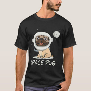 Süßer Weltraum-Mops für Jungen und Mädchen T-Shirt
