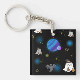 Süßer Weltraumgeist schwebt in Galaxie-Acryls-Schl Schlüsselanhänger