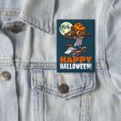 Süßer Werwolf Frohes Halloween! Süßes oder Saures Button (Insitu)