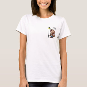 Süßer Werwolf heult unter Straßenlaterne Cartoon T-Shirt