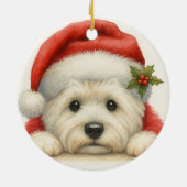 Süßer Westie Keramik Ornament (Hinten)