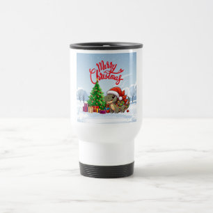 Süßer/Whimsicaler Weihnachtsbaby-Dino Reisebecher