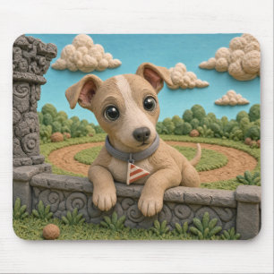 Süßer Whippet-Welpe, Babyhund Mousepad