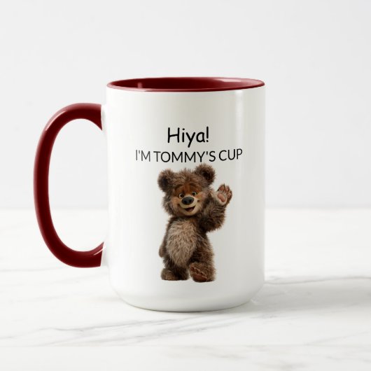 Süßer winkender Bär Tasse (Links)