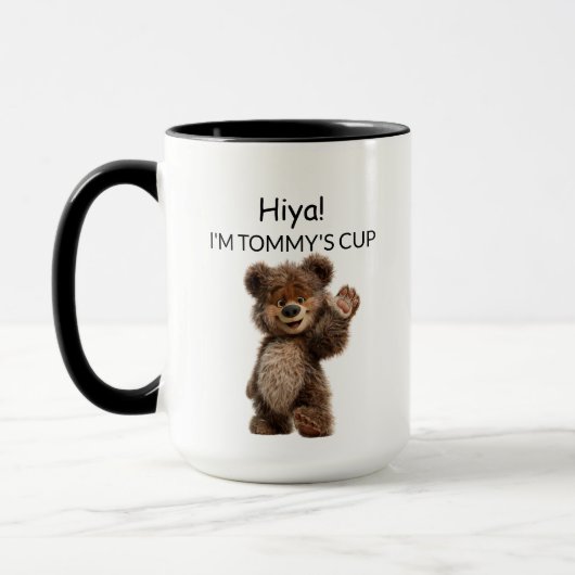 Süßer winkender Bär Tasse (Links)