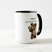 Süßer winkender Bär Tasse (VorderseiteRechts)