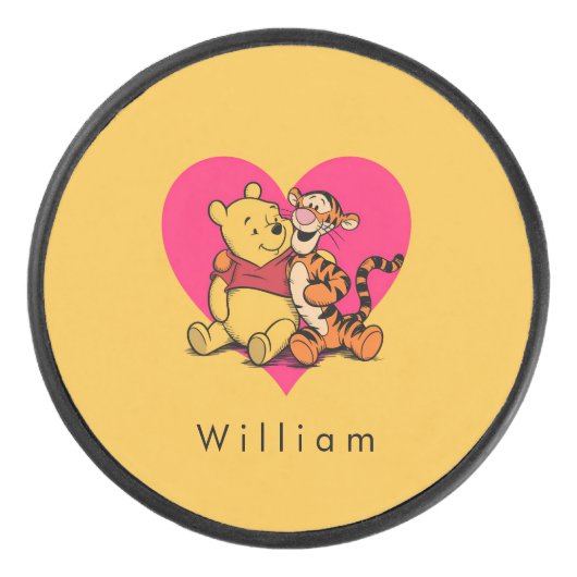 Süßer Winnie Puuh & Tigger Eishockey Puck (Vorderseite)