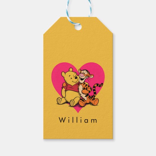 Süßer Winnie Puuh & Tigger Geschenkanhänger (Vorderseite)