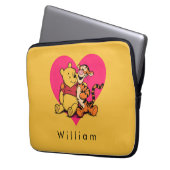 Süßer Winnie Puuh & Tigger Laptopschutzhülle (Vorderseite Links)
