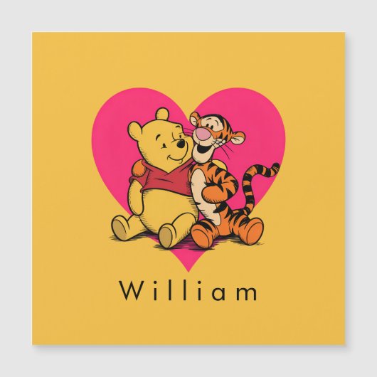 Süßer Winnie Puuh & Tigger Magnetkarte (Vorderseite)