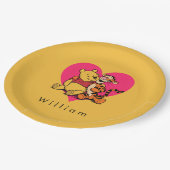 Süßer Winnie Puuh & Tigger Pappteller (Schrägansicht)