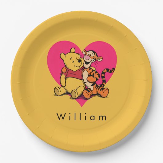 Süßer Winnie Puuh & Tigger Pappteller (Vorderseite)