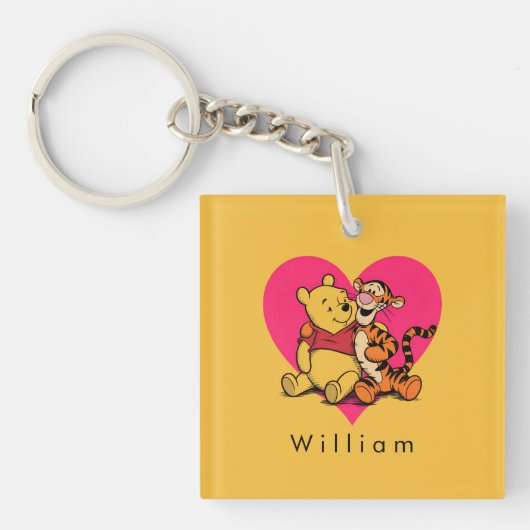 Süßer Winnie Puuh & Tigger Schlüsselanhänger (Vorderseite)