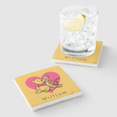 Süßer Winnie Puuh & Tigger Steinuntersetzer (Seitenansicht)