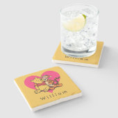 Süßer Winnie Puuh & Tigger Steinuntersetzer (Seitenansicht)