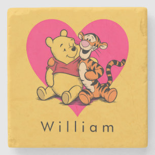 Süßer Winnie Puuh & Tigger Steinuntersetzer