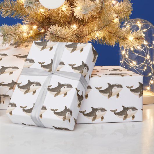 Süßer Winter-Arktikwal Geschenkpapier (Feiertage)