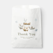Süßer Winter-Arktis-Kuh-Geburtstag Geschenktütchen (Vorderseite)
