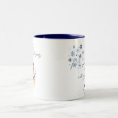 Süßer Winter Bird Inspirierend Wasserfarbe Zweifarbige Tasse (Mittel)