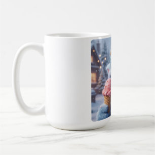 Süßer Winter-Blauer Fluffiger Monster-Eiscreme-Kaf Kaffeetasse