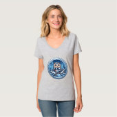 Süßer Winter-Eulen-Schmuck T-Shirt (Vorderseite Vollansicht)