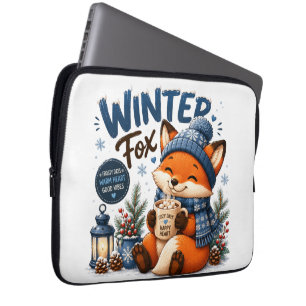 Süßer Winter-Fuchs Laptop-Hülle Laptopschutzhülle