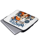 Süßer Winter-Fuchs Laptop-Hülle Laptopschutzhülle (Vorne Knopf)